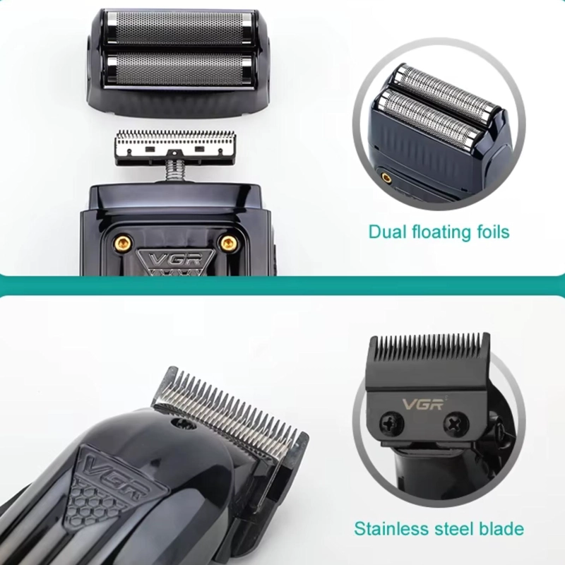 BARBER COMBO VGR PROFESIONAL V644 CLIPPER + TRIMMER + SHAVER - 4
