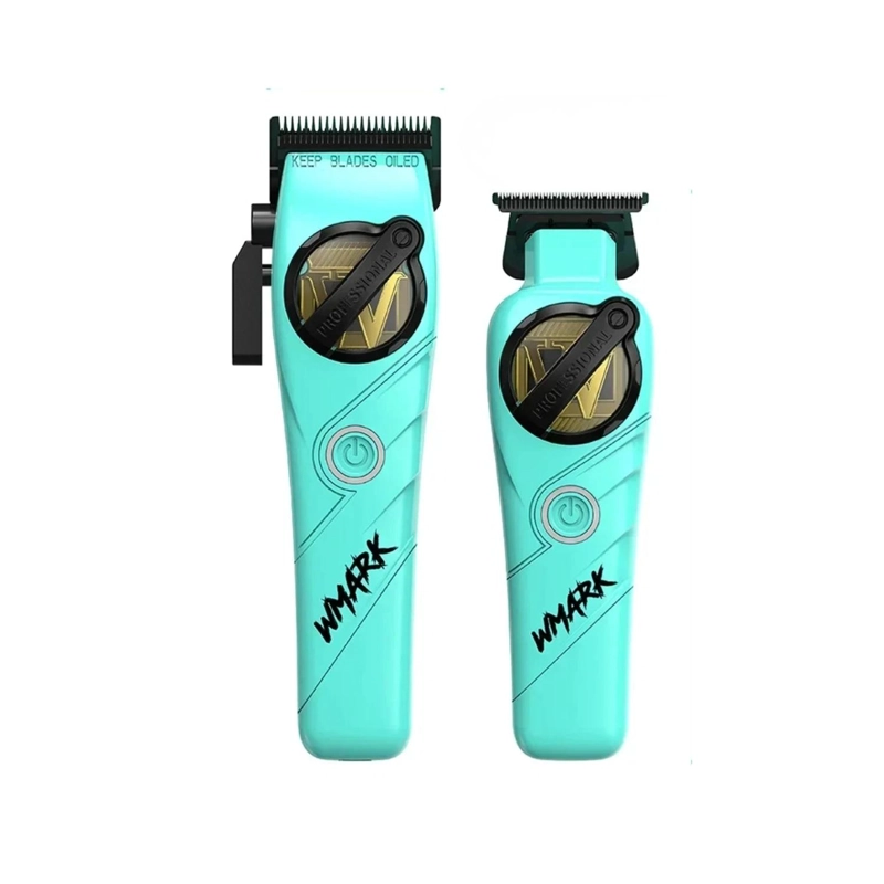 KIT COMBO CORTADORA DE PELO + TRIMMER WMARK NG8613 CELESTE - 1