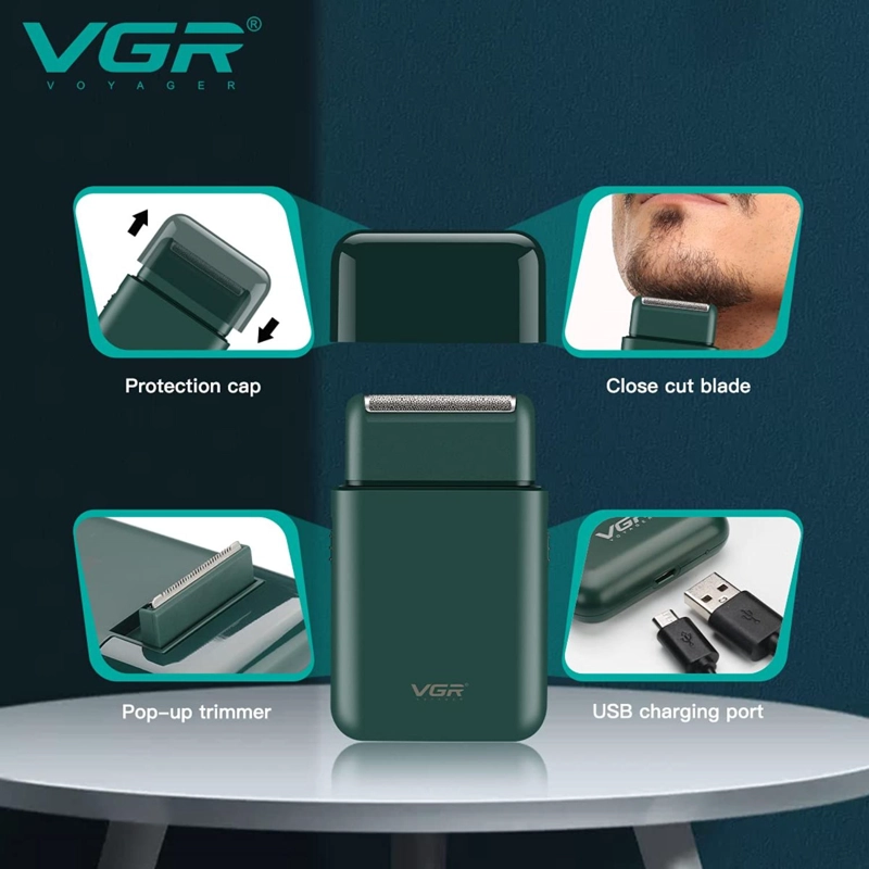 AFEITADORA MINI SHAVER Y TRIMMER VGR390 VIAJE RECARGABLE - 6