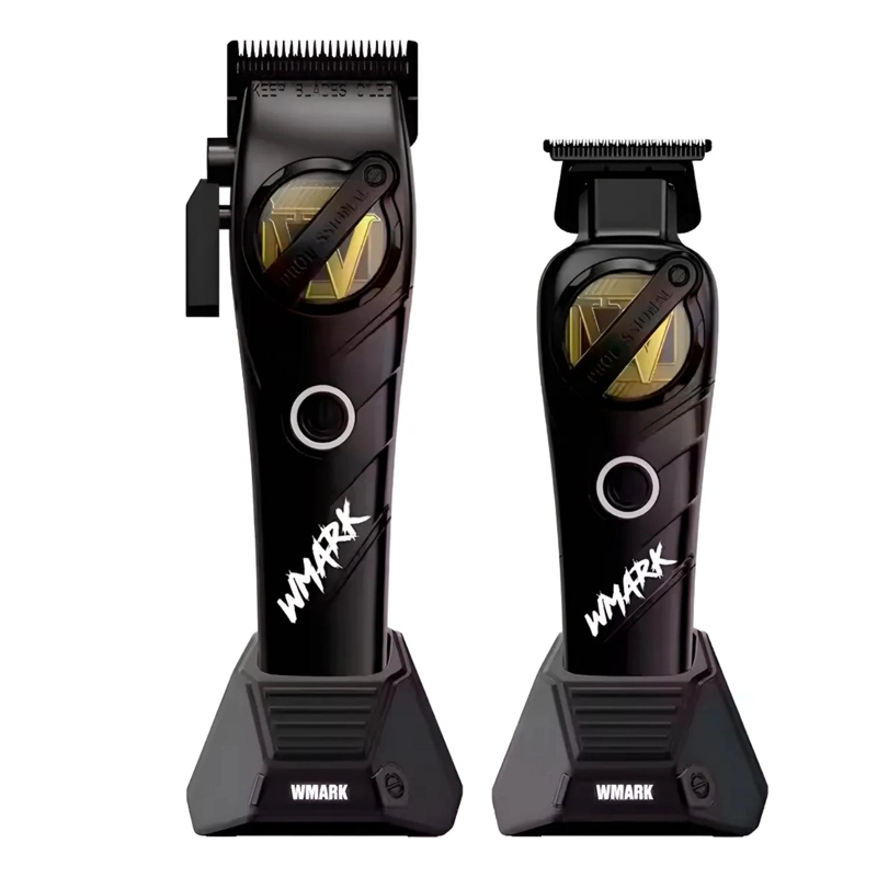 KIT CORTADORA DE PELO + TRIMMER DETAILER WMARK NG-8613 NEGRO - 1