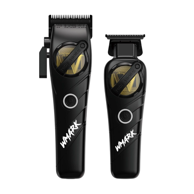 KIT CORTADORA DE PELO + TRIMMER DETAILER WMARK NG-8613 NEGRO - 4