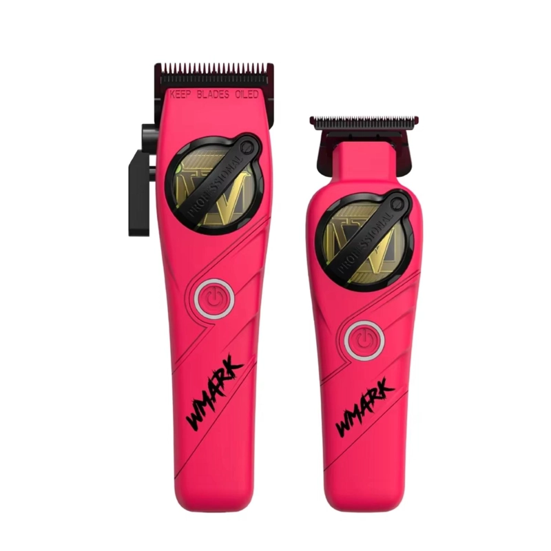KIT CORTADORA DE PELO + TRIMMER DETAILER WMARK NG-8613 ROSADO - 1
