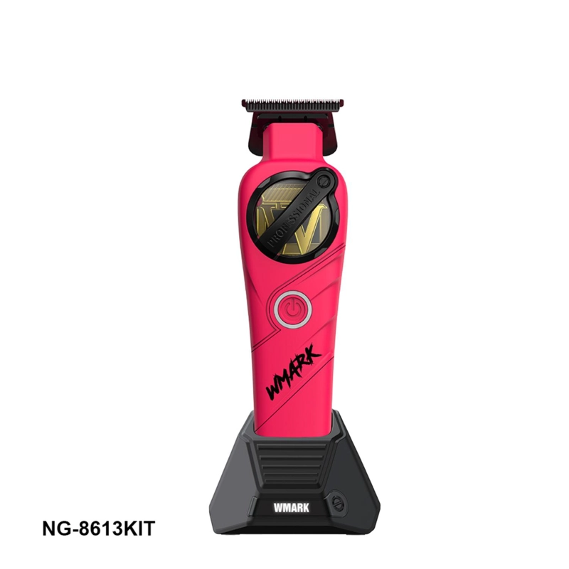 KIT CORTADORA DE PELO + TRIMMER DETAILER WMARK NG-8613 ROSADO - 5