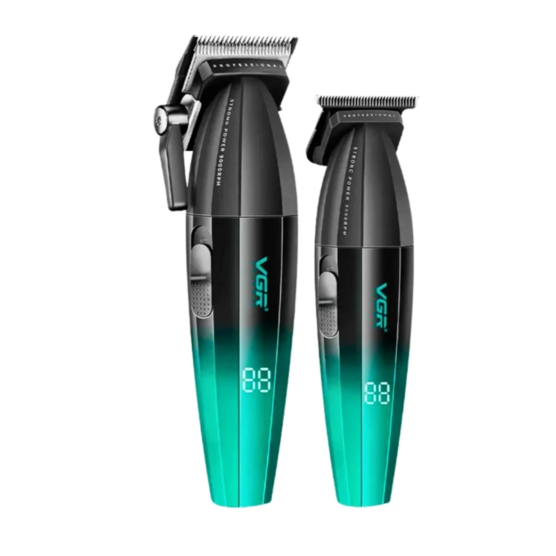 BARBER COMBO VGR PROFESIONAL V640 CLIPPER Y TRIMMER VERDE - 1