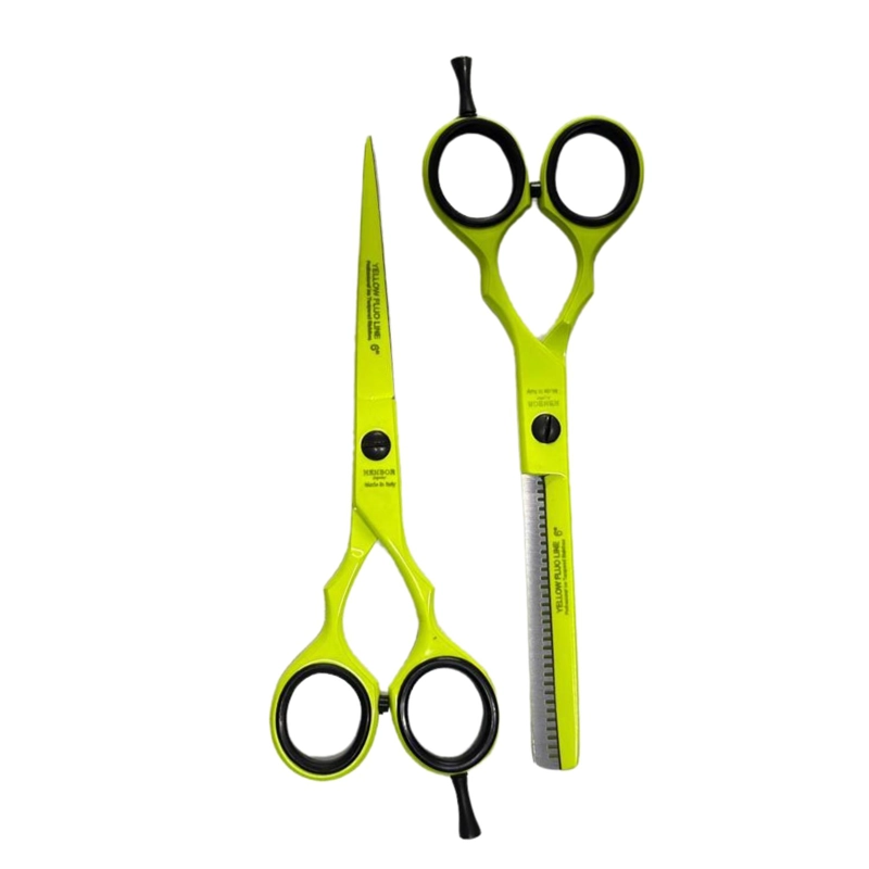 KIT TIJERA HENBOR ITALANA MICRODENTADA Y ESCULPIDORA NEON - 1