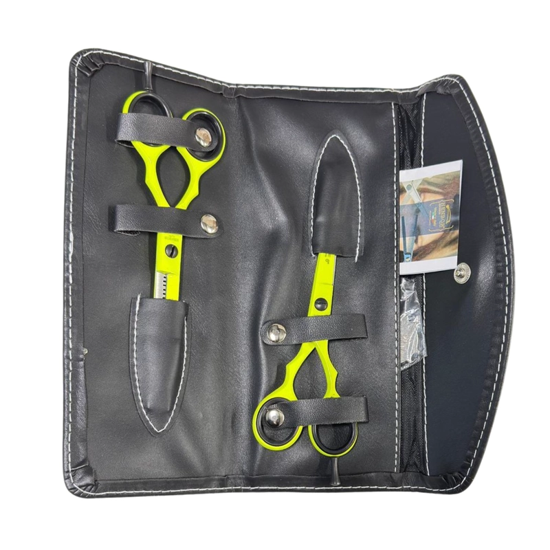 KIT TIJERA HENBOR ITALANA MICRODENTADA Y ESCULPIDORA NEON - 2