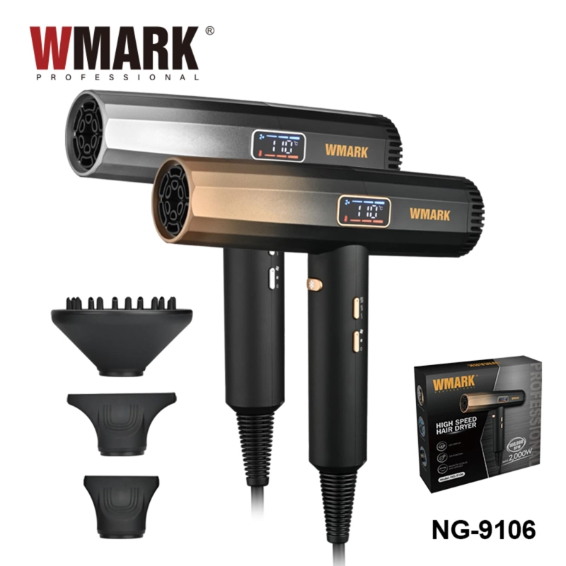 SECADOR DE CABELLO WMARK PROFESSIONAL 2000W ULTRA LIGERA GOLD - 10