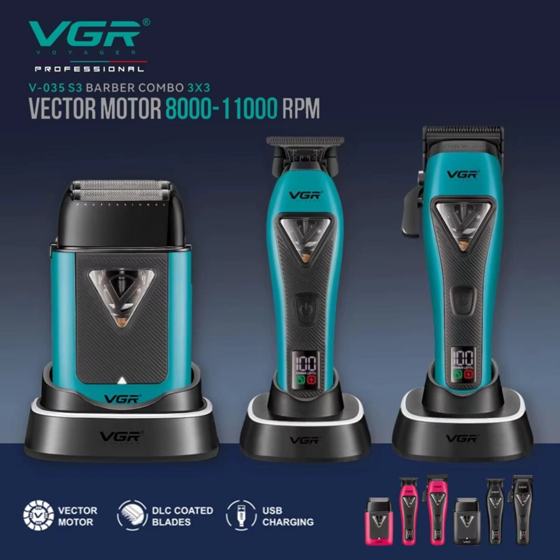 MAQUINA DE CORTAR PELO VGR V-035 S3 MOTOR VECTOR + CARCASA MALETIN - 6