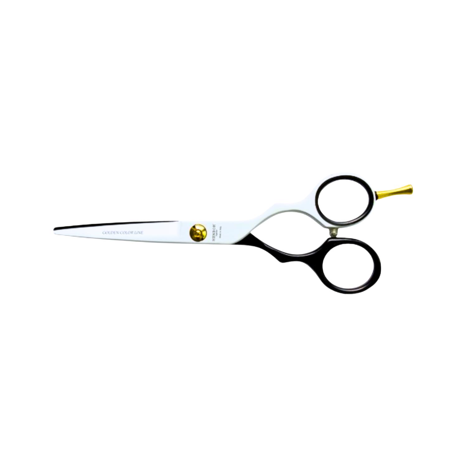 TIJERA HENBOR ITALIANA 782W FILO NAVAJA 5.5'' BLANCO & NEGRO - 1