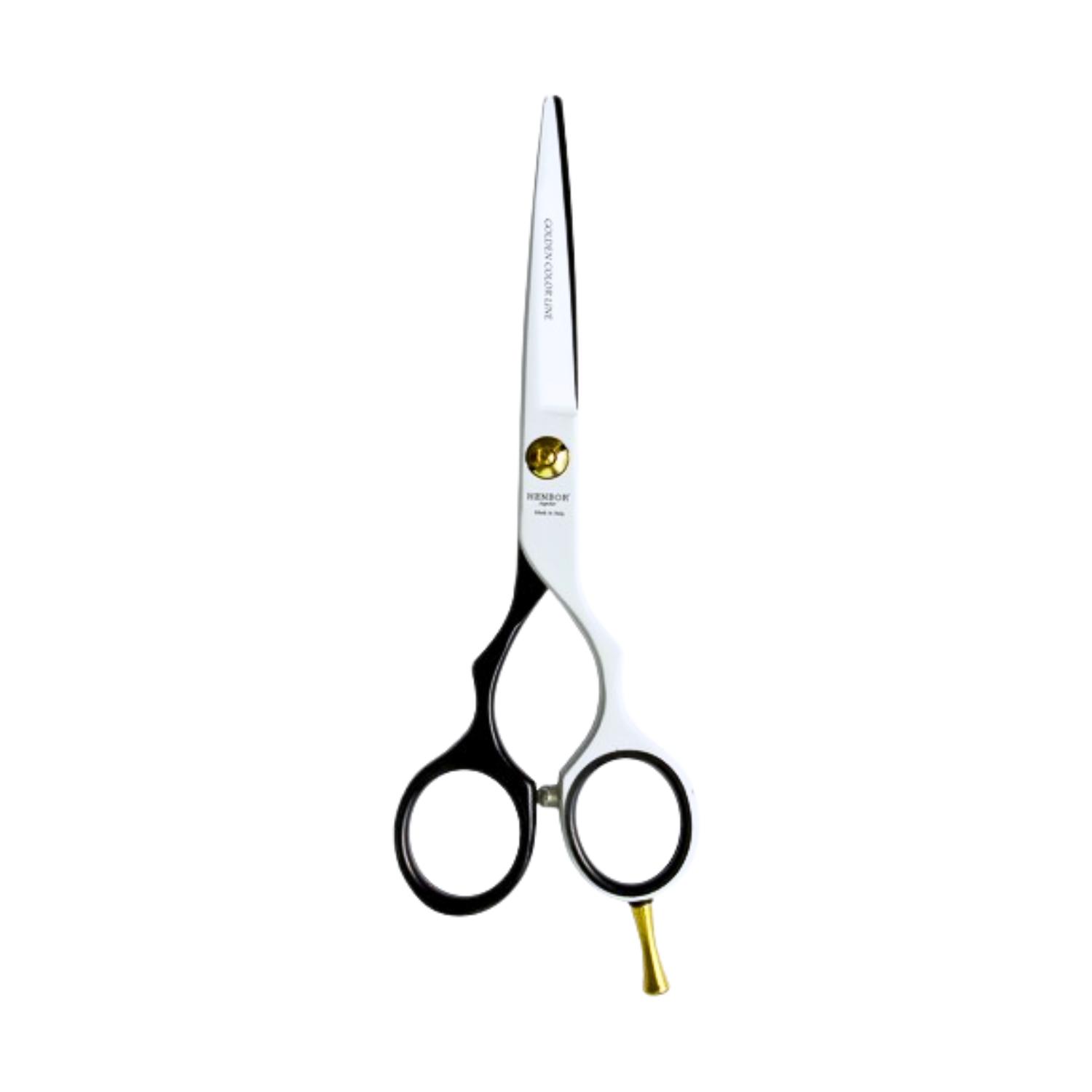 TIJERA HENBOR ITALIANA 782W FILO NAVAJA 5.5'' BLANCO & NEGRO - 3
