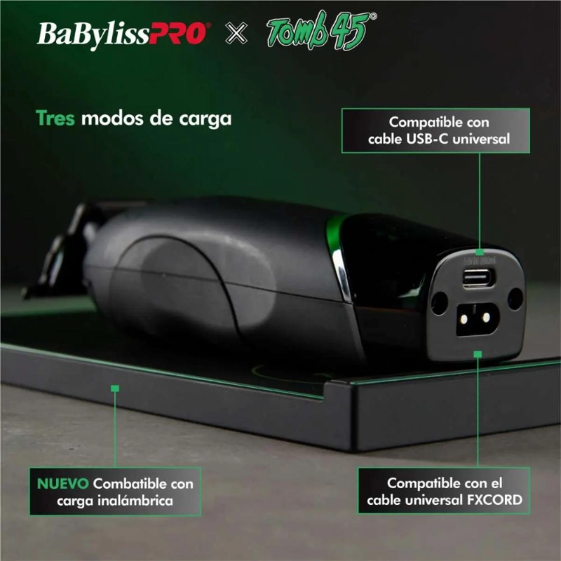 TRIMMER PATILLERA BABYLISSPRO X TOMB 45 CARGA INALAMBRICA - 5
