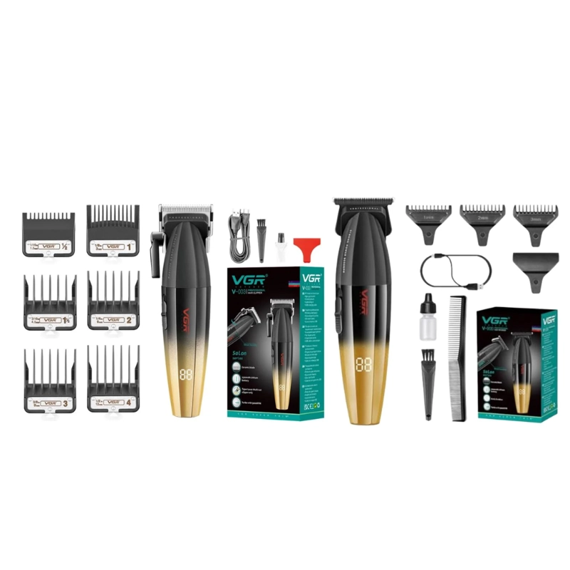 BARBER COMBO VGR PROFESIONAL GOLD CLIPPER Y TRIMMER 9000RPM - 2