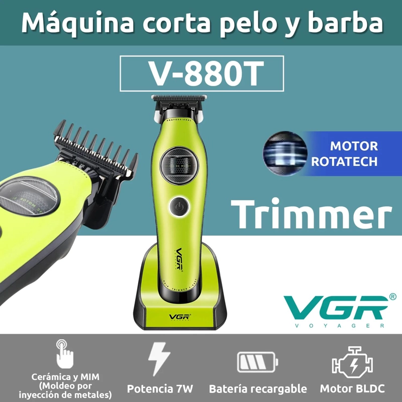 MAQUINA PATILLERA TRIMMER VGR880T ROTATECH BLDC 7200RPM VERDE - 3