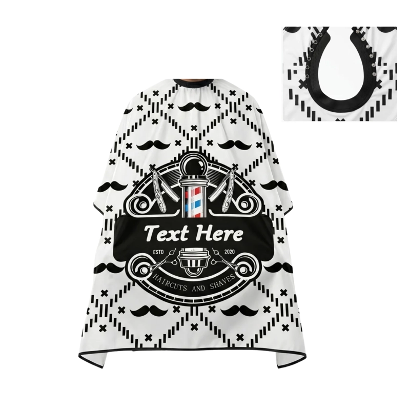 CAPA CUELLO DE GOMA BARBERSHOP COLOR BLANCO - 1