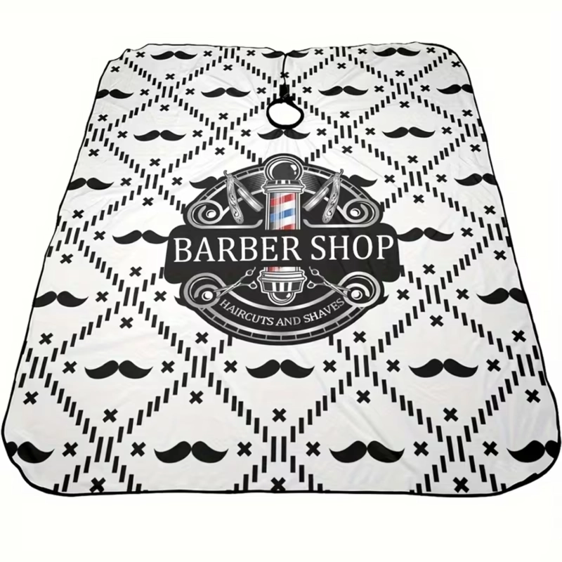 CAPA CUELLO DE GOMA BARBERSHOP COLOR BLANCO - 2