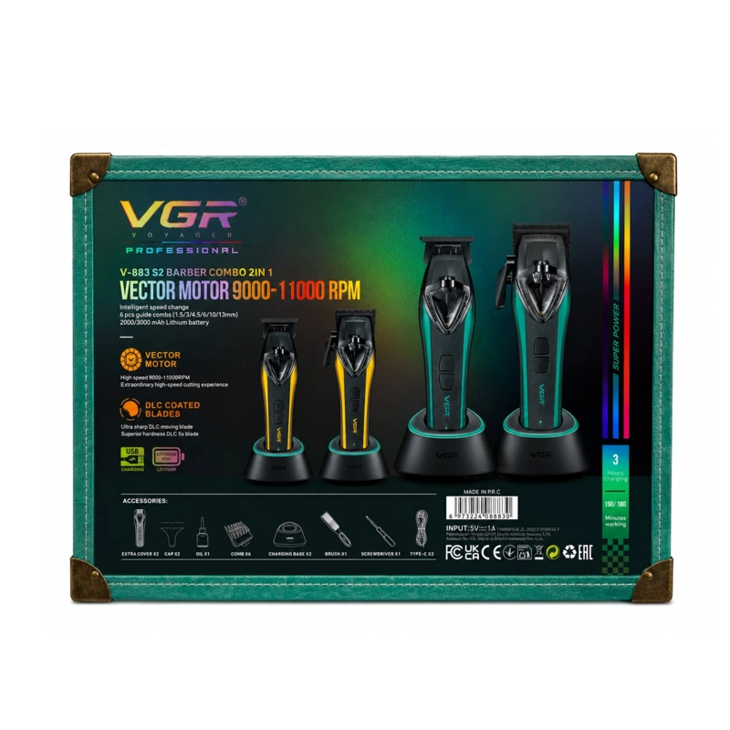 KIT PROFESIONAL VGR V-883 S2 CLIPPER Y TRIMMER 2 EN 1 - 3