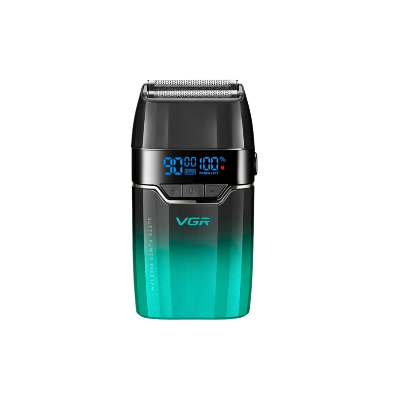 AFEITADORA PROFESIONAL SHAVER VGR V-308 DE 9000 RPM AZUL - 1