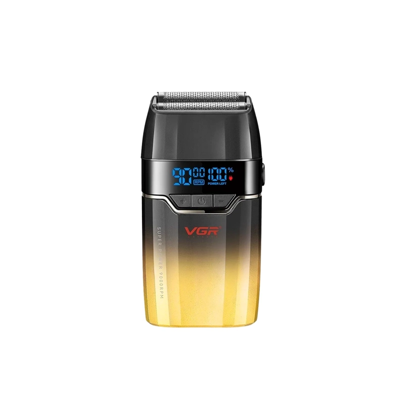 AFEITADORA PROFESIONAL SHAVER VGR V-308 DE 9000 RPM DORADO - 1