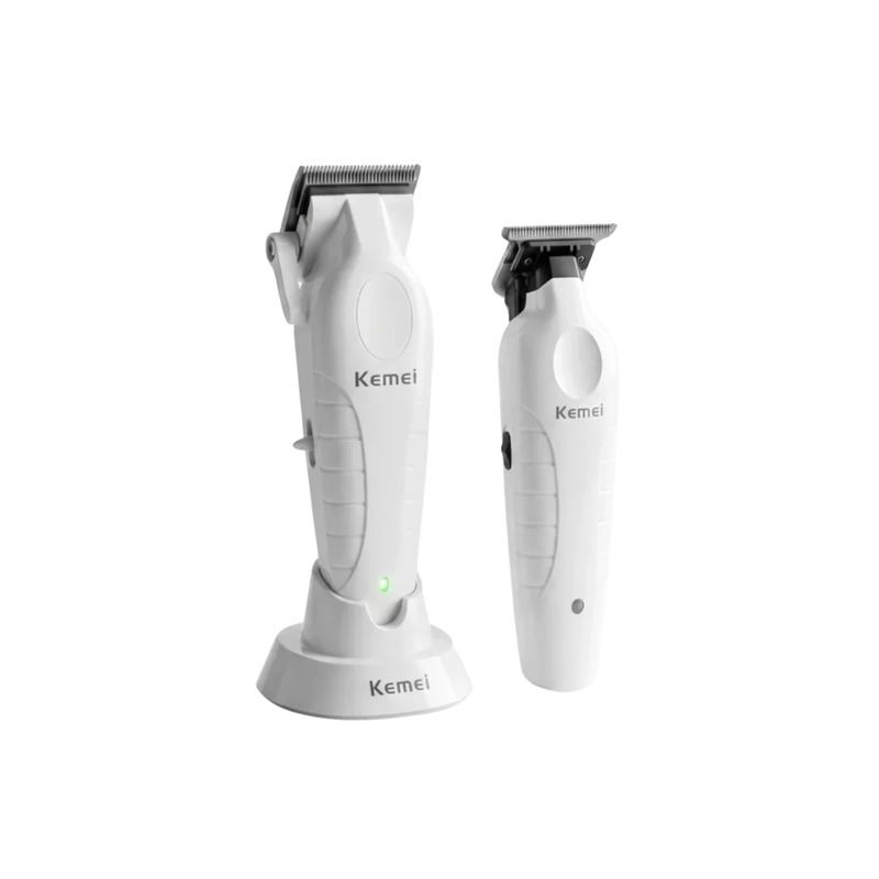 COMBO KEMEI KM-2296 + KM-2299 CORTAPELO Y TRIMMER BLANCO - 4
