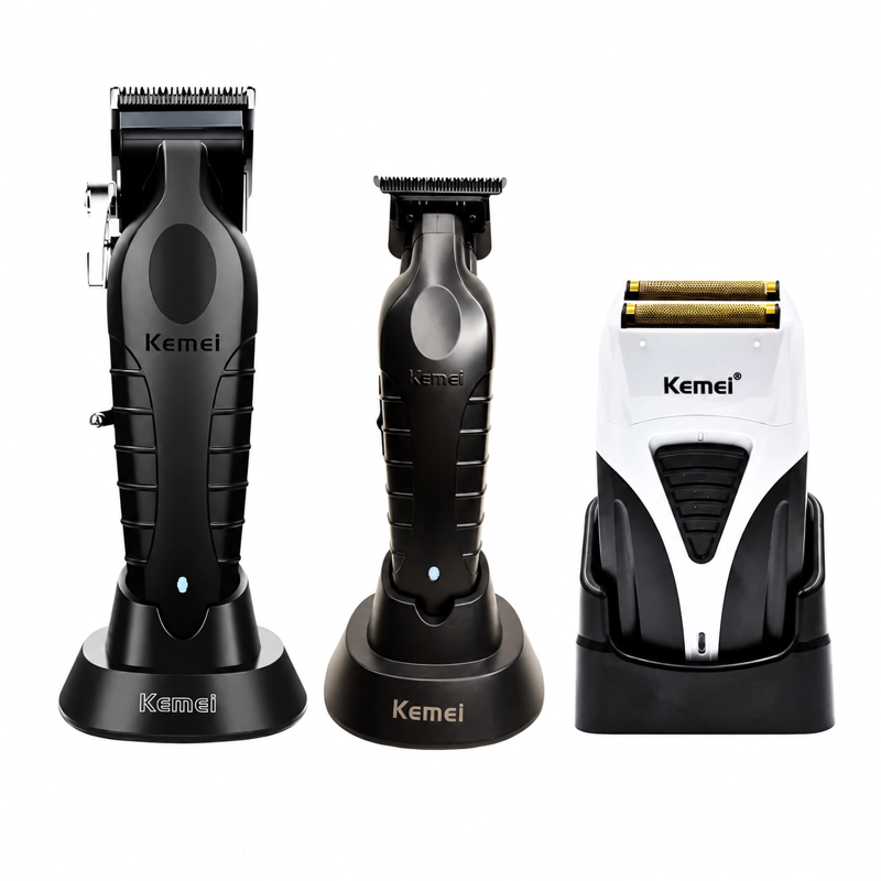 KEMEI COMBO KEMEI KM-2296 + KM-2299 + KM-3383 CON BASE DE CARGA