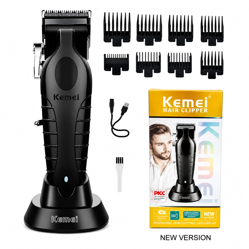 COMBO KEMEI KM-2296 + KM-2299 + KM-3383 CON BASE DE CARGA - 2