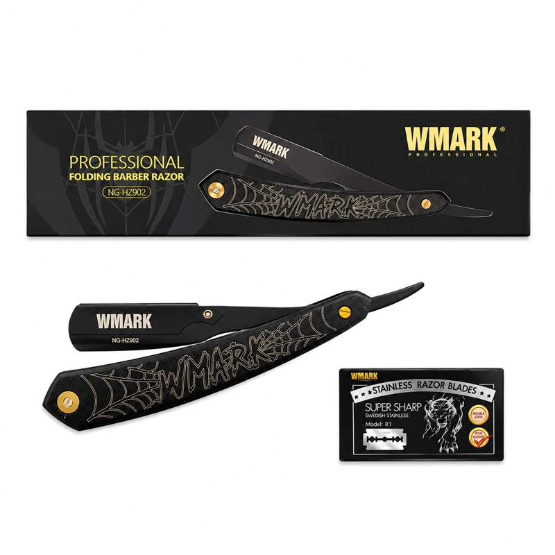 NAVAJA BARBERA WMARK NG-HZ902 PROFESIONAL ACERO INOXIDABLE - 1