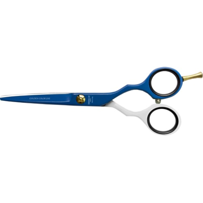 SET TIJERAS HENBOR CORTE Y PULIR AZUL BLANCO CON PORTA NAVAJA AZUL - 2