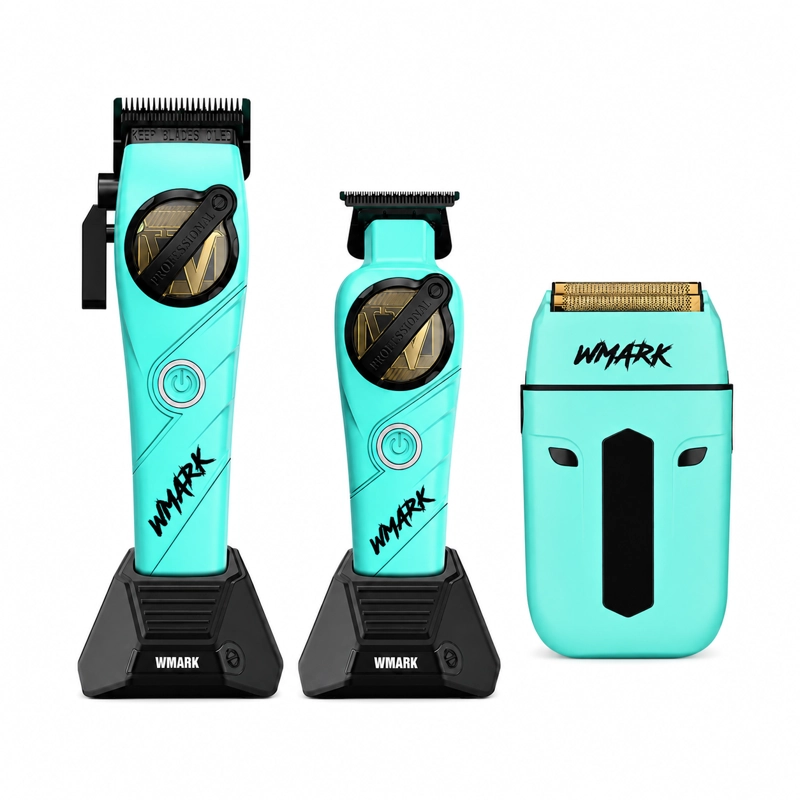 WMARK NG-8637KIT KIT PROFESIONAL 5 EN 1 PARA BARBERO TURQUESA - 3