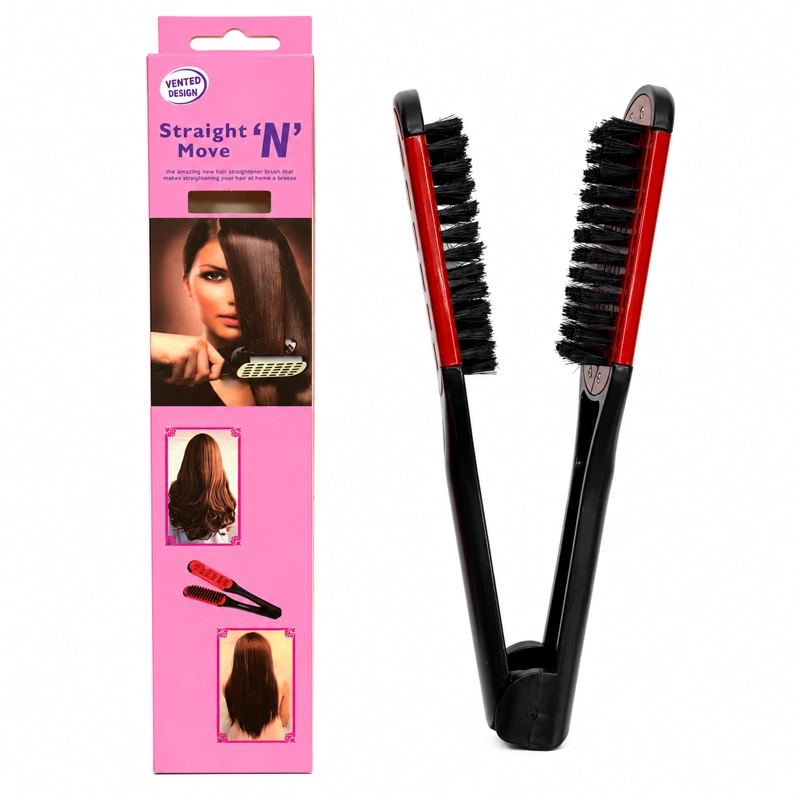 CEPILLO ALISADOR PROFESIONAL PLEGABLE PARA VIAJE ROJO - 1