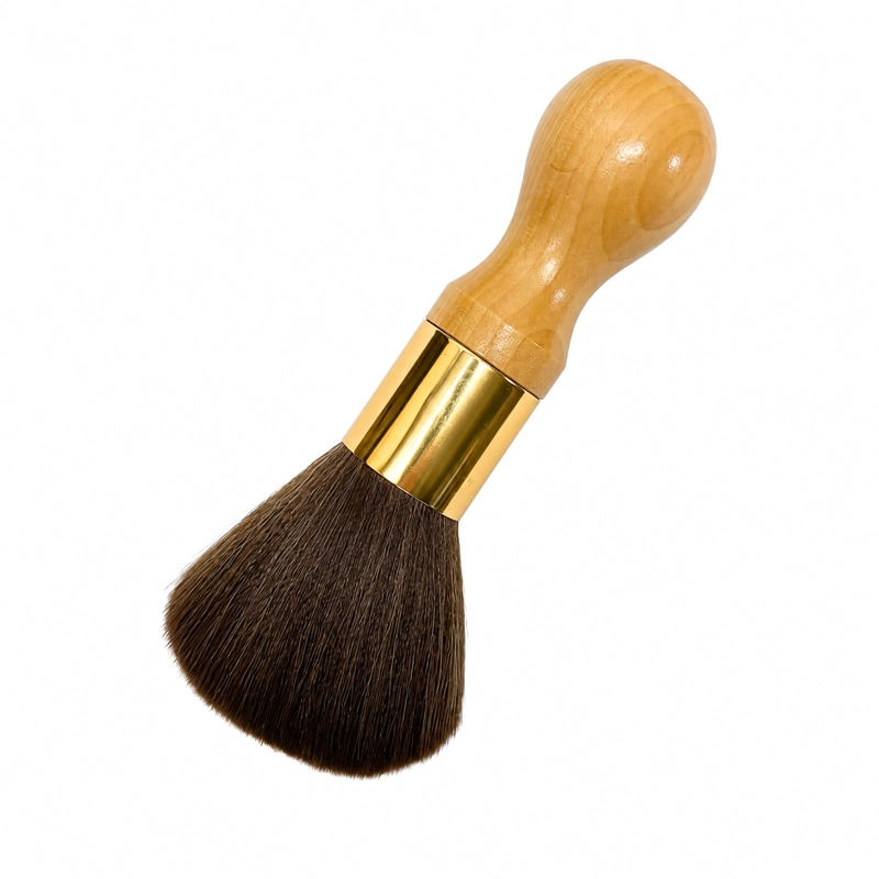 BROCHA SACA PELOS PREMIUM MANGO MADERA Y ARO DORADO - 2