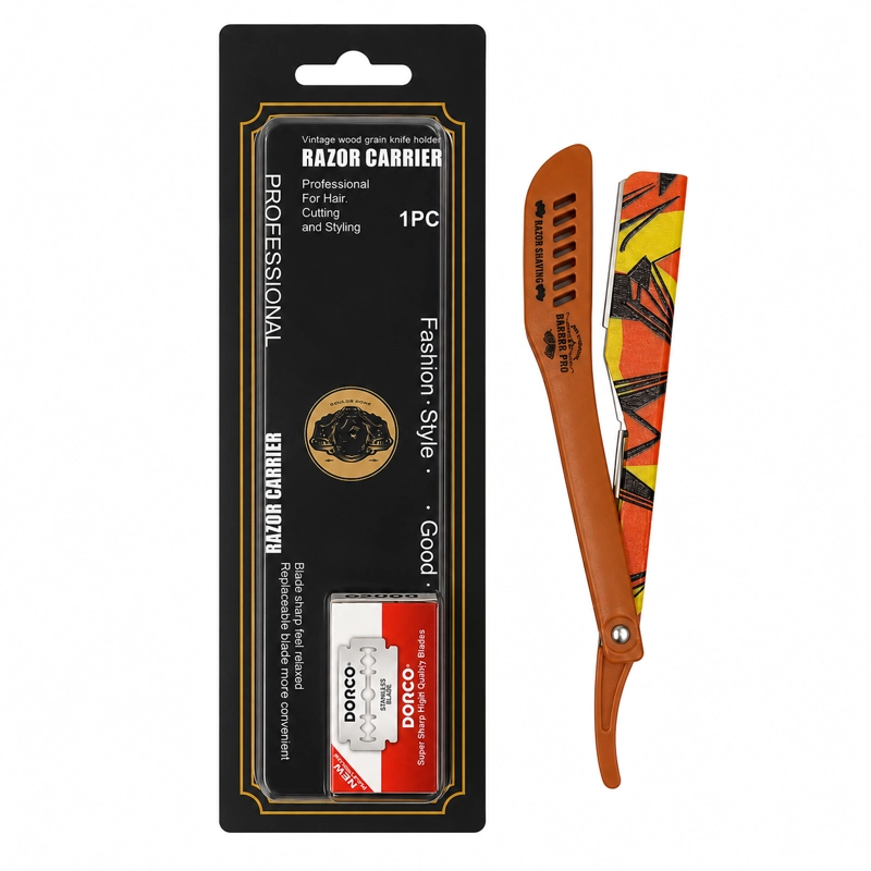 NAVAJA BARBER PRO PORTA HOJAS NARANJA + 5 HOJAS - 1