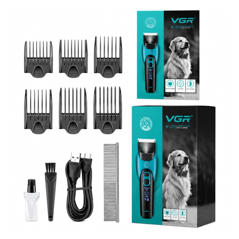 CORTADORA PROFESIONAL PARA MASCOTAS VGR V-208 VERDE - 5