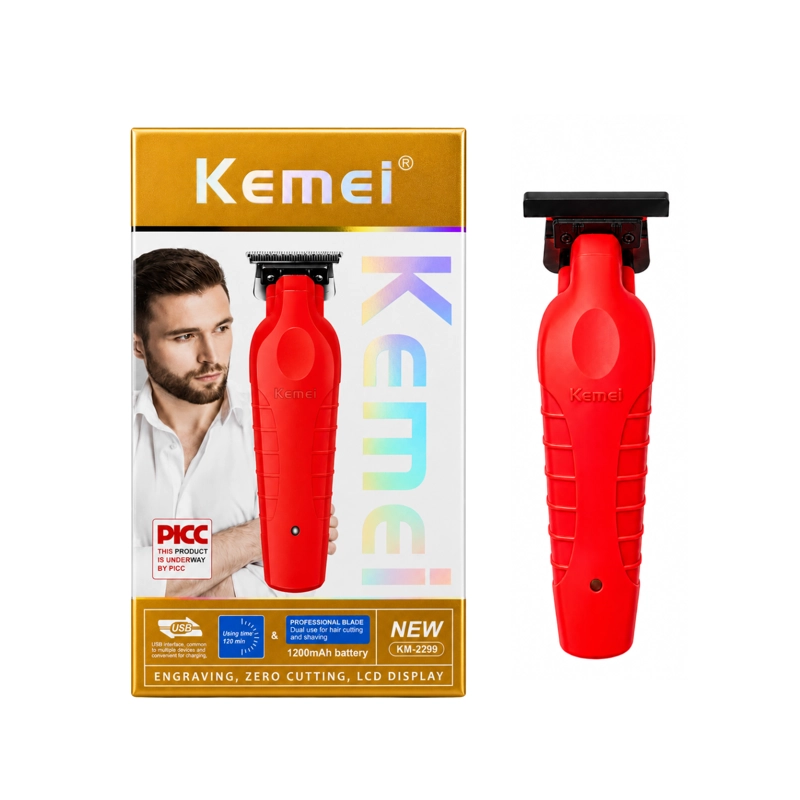 KEMEI TRIMMER PROFESIONAL KM-2299 ROJO INTENSO - 3