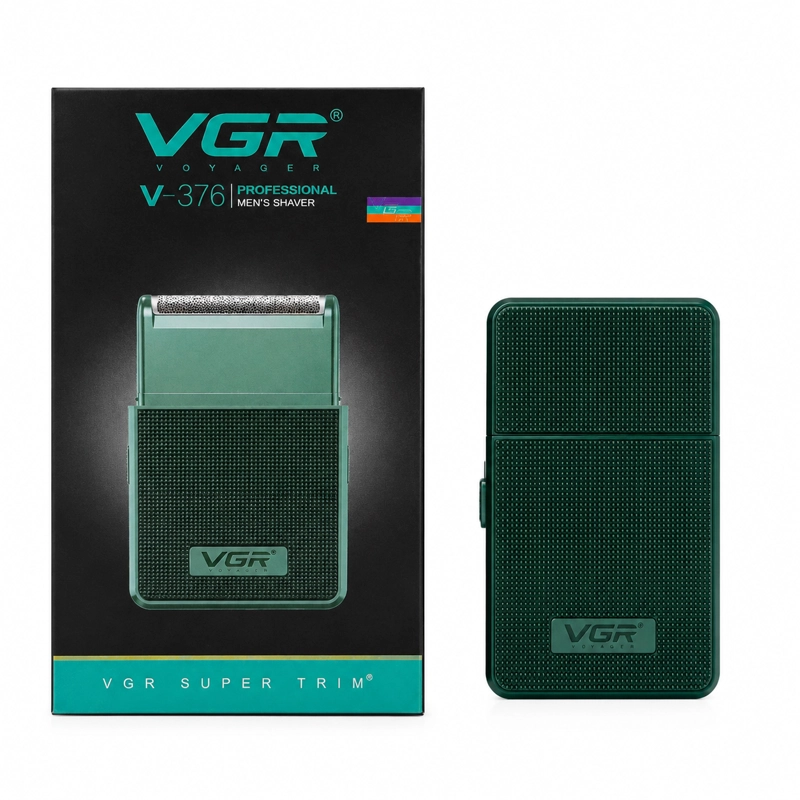 AFEITADORA PROFESIONAL FOIL SHAVER VGR V-376 VERDE - 1