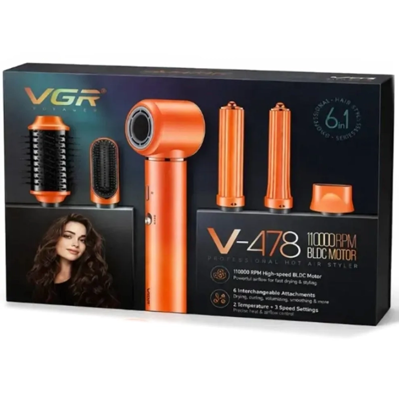 VGR SECADOR MULTISTYLER V-478 6 EN 1 MOTOR BLDC 100000 RPM - 3