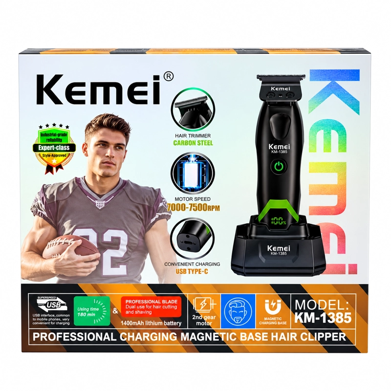 TRIMMER KEMEI KM-1385 PROFESIONAL CON BASE MAGNE TICA - 3