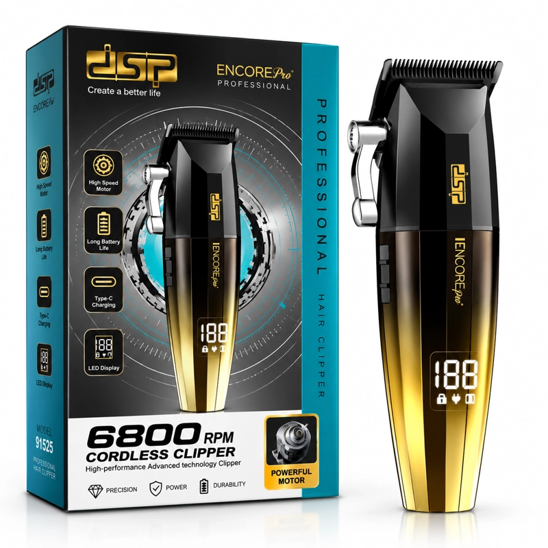 KIT BARBERO DORADO CORTAPELO TRIMMER Y AFEITADORA 3 EN 1 - 2