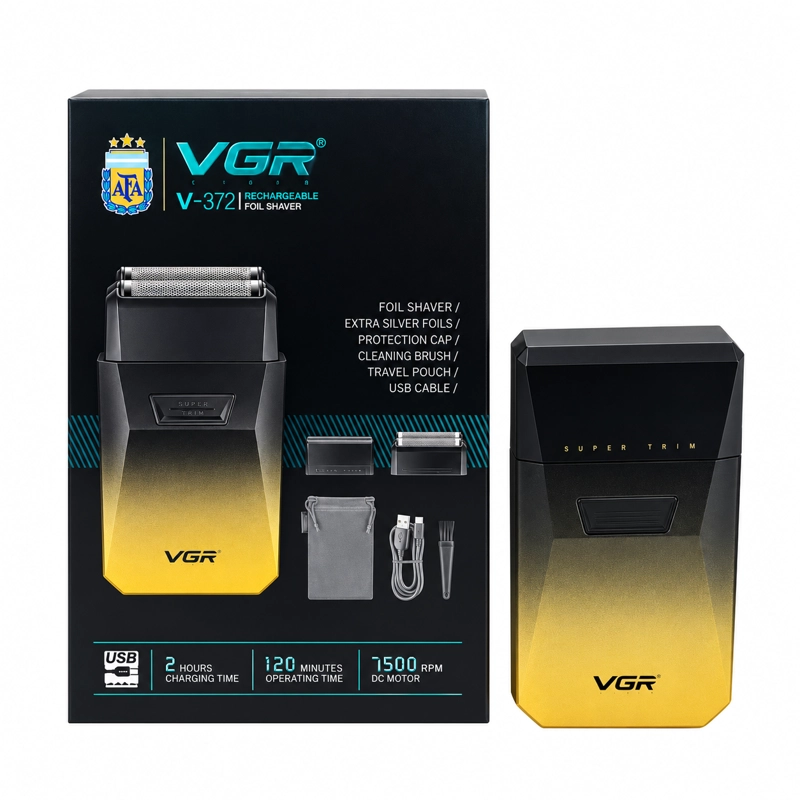 AFEITADORA VGR DORADA IPX7 RESISTENTE AL AGUA USO SECO Y HUMEDO - 1