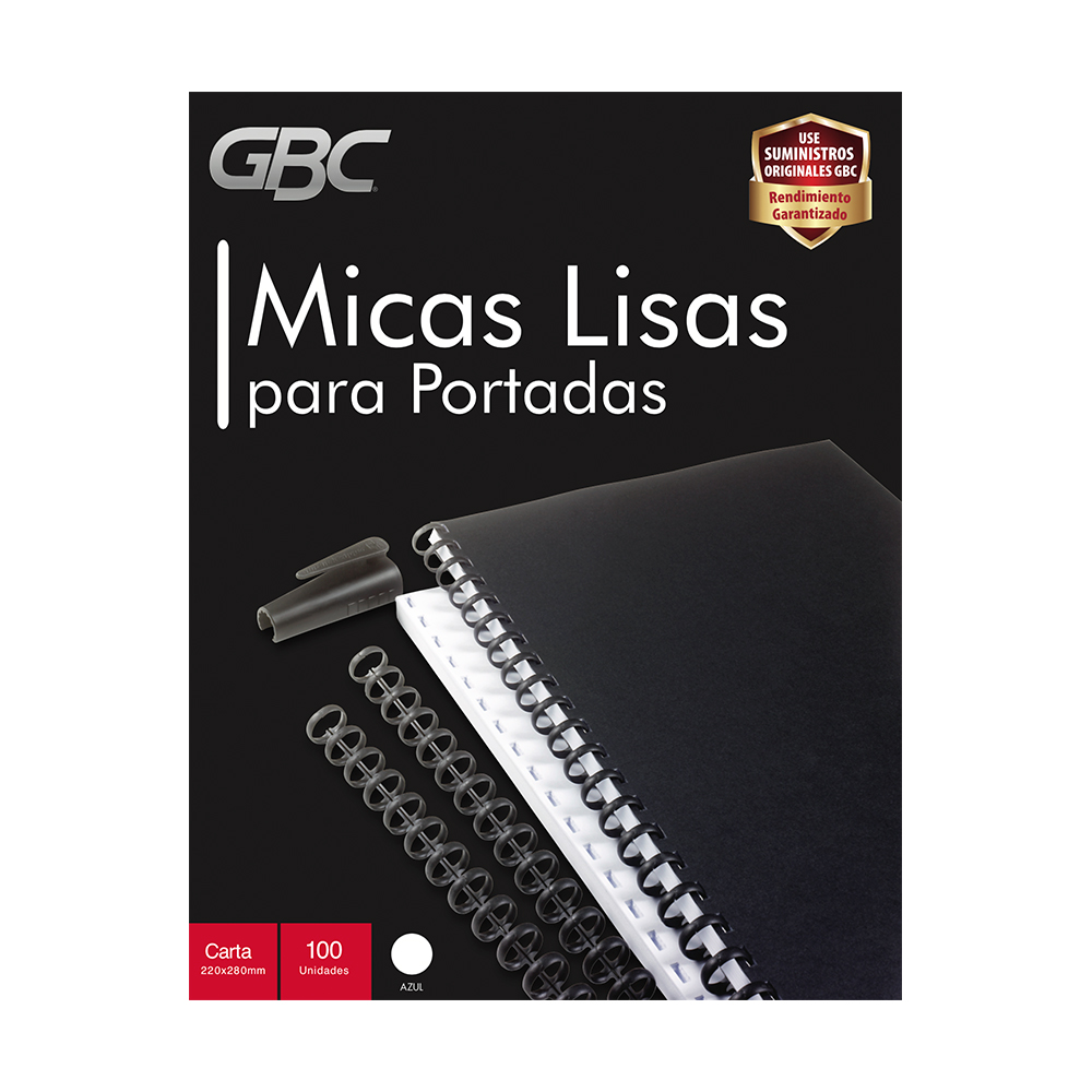 CAJA MICA CARTA (22X28 CM) AZUL 100 UNIDADES GBC - 1