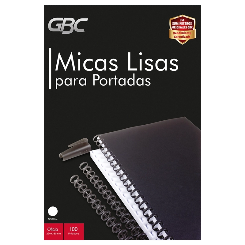 MICA TRANSPARENTE OFICIO GBC – PACK 100 UNIDADES - 1