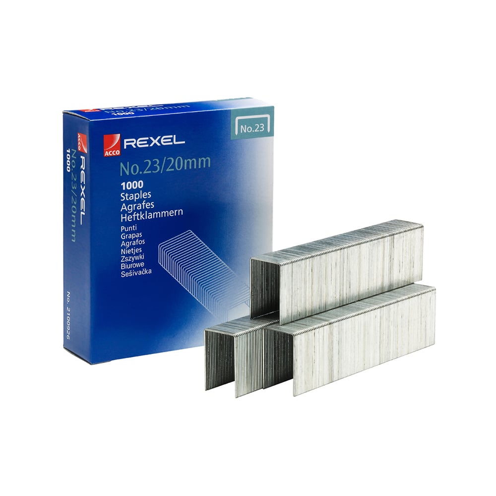CORCHETES/ GRAPAS 23/20, CONTIENE 1000 UNIDADES - REXEL - 1