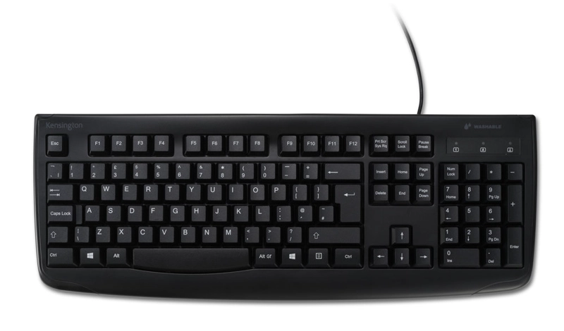 TECLADO UNIVERSAL KENSINGTON FOR LIFE LAVABLE ALÁMBRICO NEGRO - 1