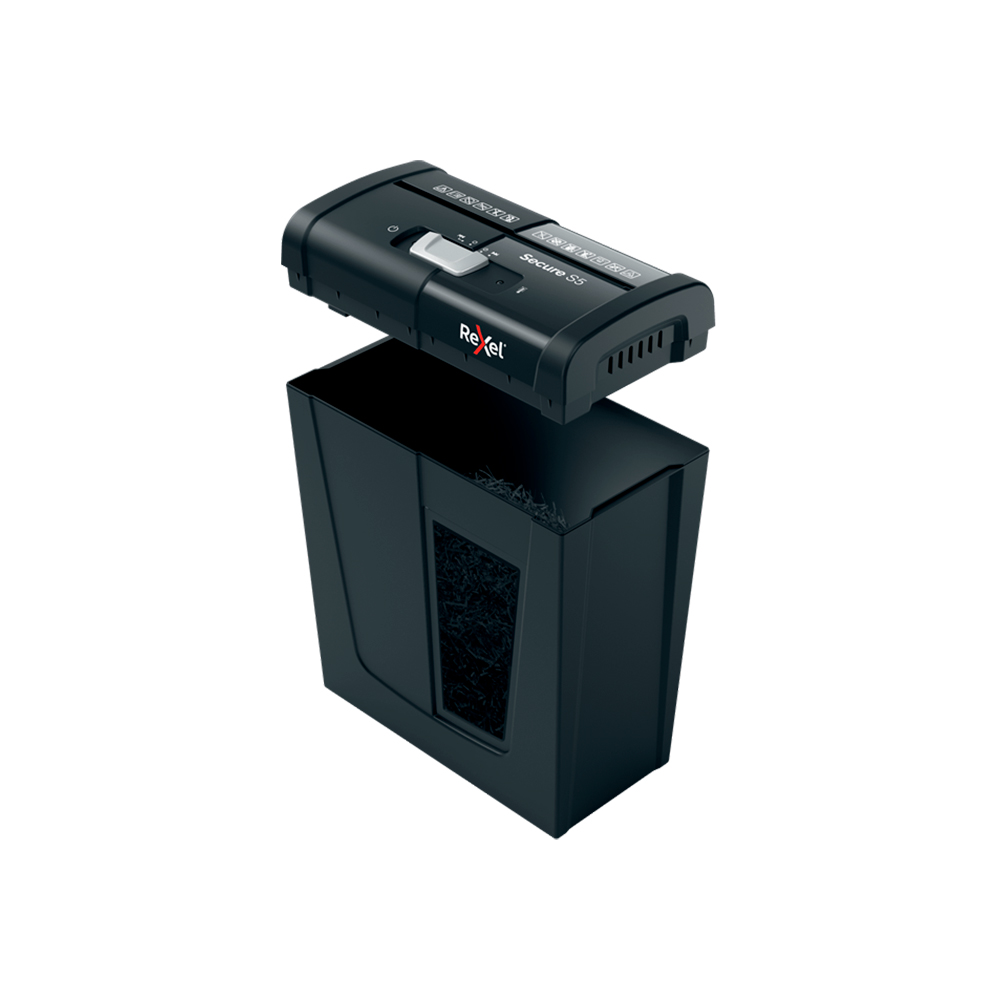 TRITURADORA REXEL SECURE S5 P2 6MM/ 5 HJS /PAPELERO 10 LTS - 3