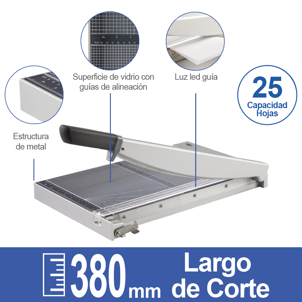 GUILLOTINA DE PALANCA REXEL CORTE RECTO 38 CM 25 HOJAS 1525G - 2