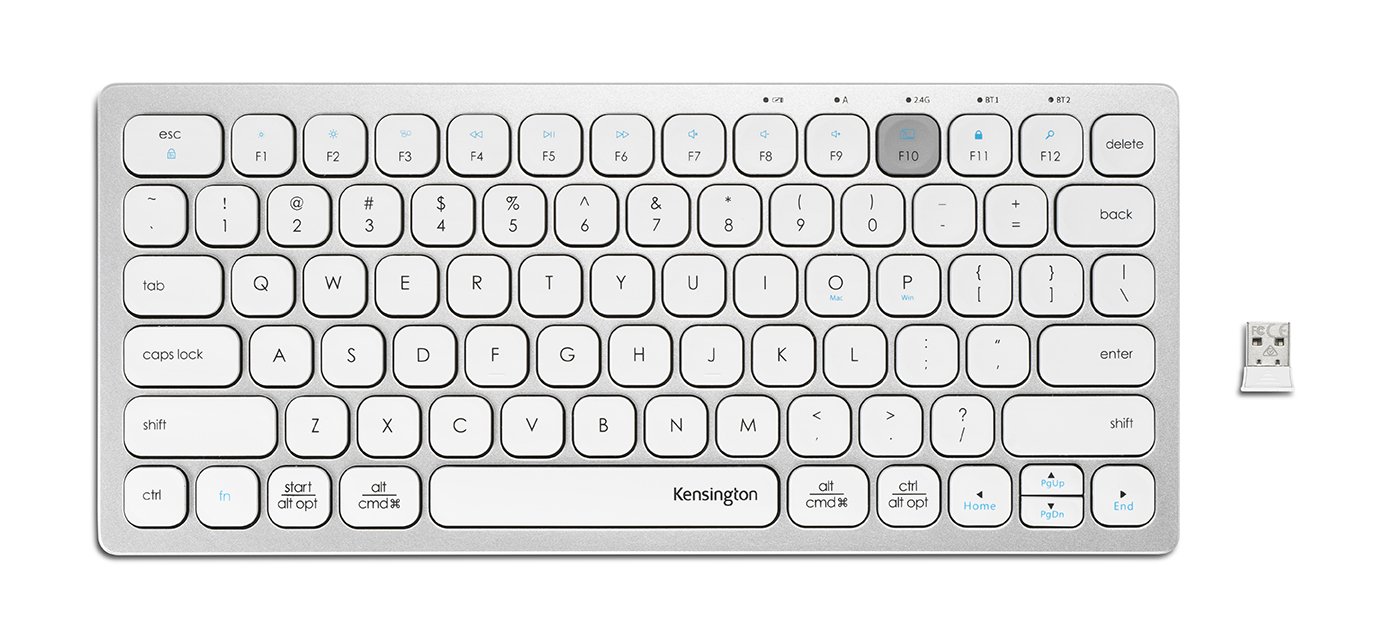 TECLADO UNIVERSAL INALÁMBRICO KENSINGTON COMPACTO 3 CONEXIONES BLANCO K75504ES - 1