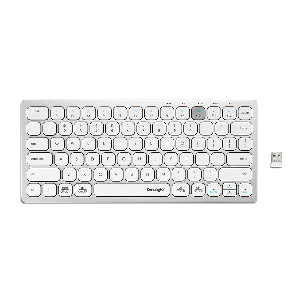 TECLADO UNIVERSAL INALÁMBRICO KENSINGTON COMPACTO 3 CONEXIONES BLANCO K75504ES - 2