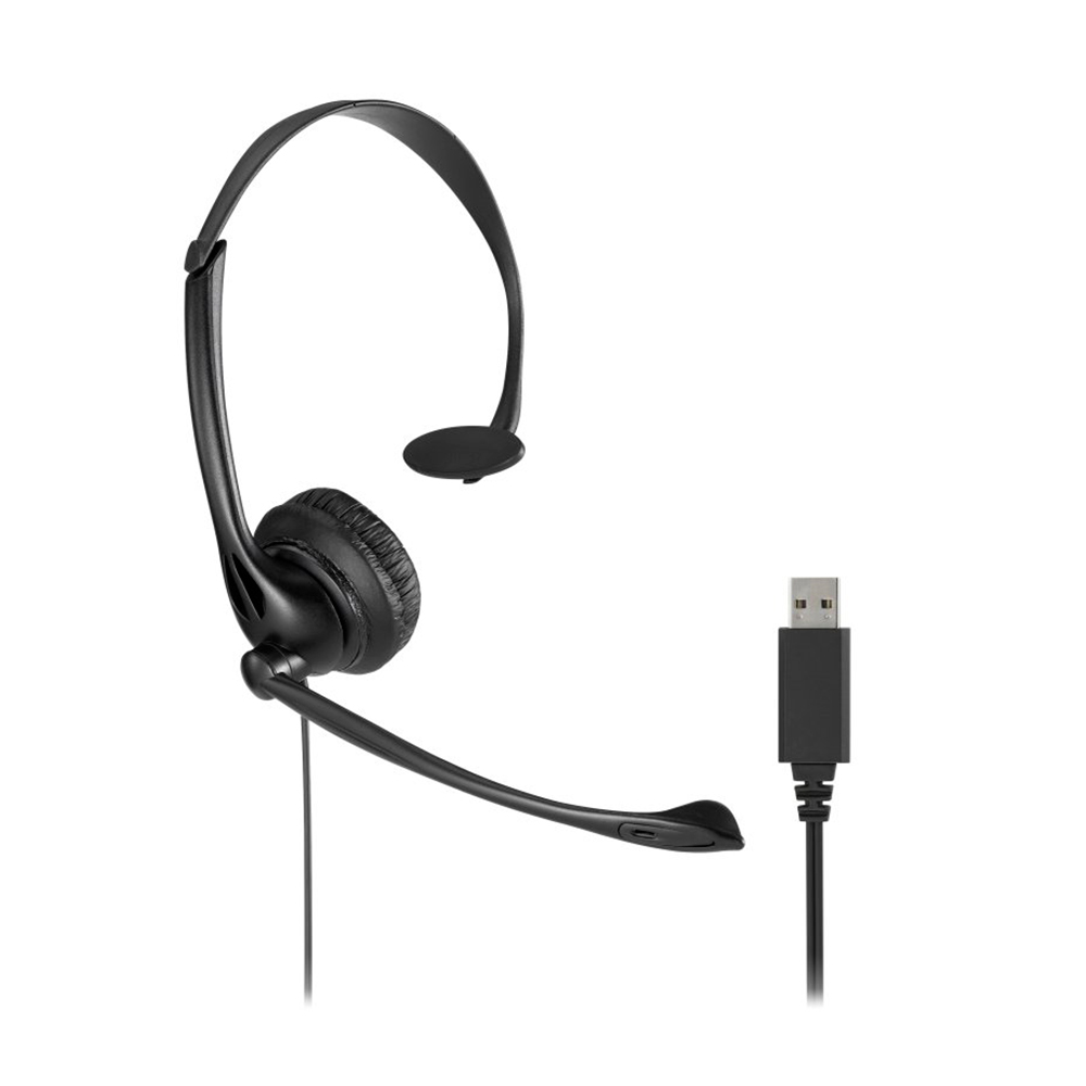AUDÍFONOS MONO CON MICRÓFONO USB K80100WW - 1