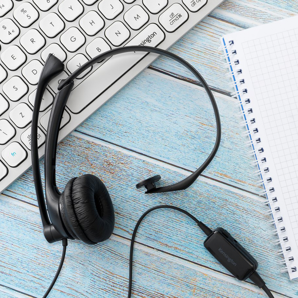 AUDÍFONOS MONO CON MICRÓFONO USB K80100WW - 3