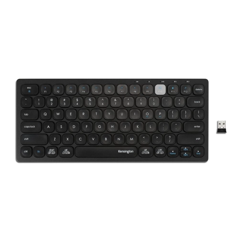 TECLADO UNIVERSAL INALÁMBRICO KENSINGTON BLUETOOTH COMPACTO 3 CONEXIONES NEGRO - 1