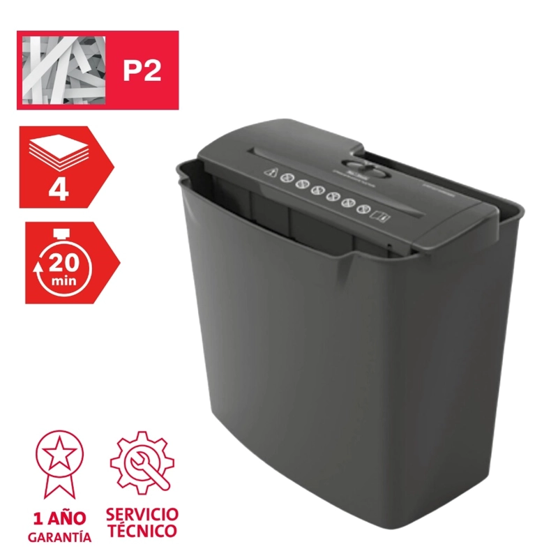TRITURADORA DE PAPEL REXEL MOMENTUM S202 P2 4 HOJAS - 3